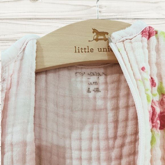 KYLE & DEENA Floral Pink Muslin Sleep Sack 3-6m - Picture 2 of 2